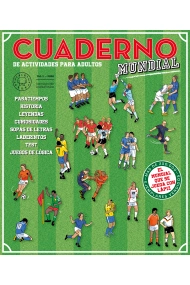 Cubierta de Cuaderno de actividades para adultos- MUNDIAL de fútbol. Ejercicios y pasatiempos para adultos