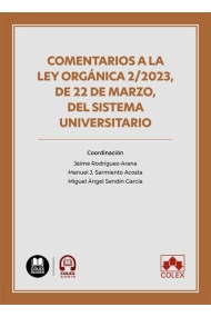 Cubierta de Comentarios a la Ley Orgánica 2/2023, de 22 de marzo, del sistema universitario