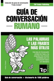 Coberta de Guía de Conversación Español-Rumano y Diccionario Conciso de 1500 Palabras