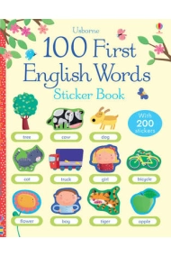 Cubierta de 100 First English Words Sticker Book