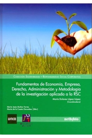 Cover von Fundamentos de economía, empresa, derecho, administración  y metodología de la investigación aplicada a la RSC